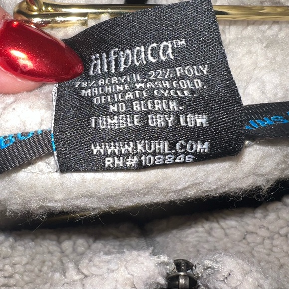 KÜHL Gray Sherpa Lined Quarter Zip Fleece Pullover Medium - Picture 14 of 15